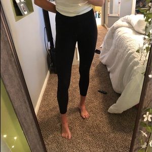 3/4 long lululemon black leggings